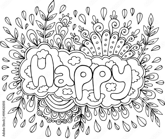 Happy coloring pages