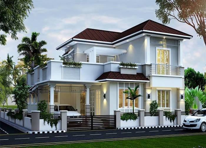 Single slope roof house design