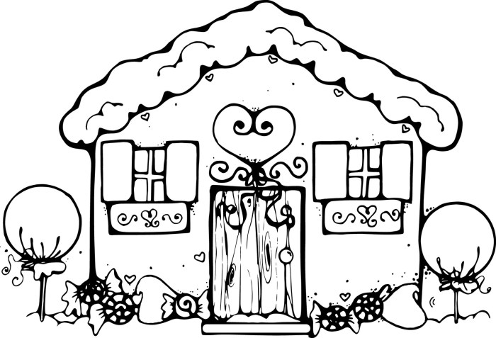 Coloring pages of houses