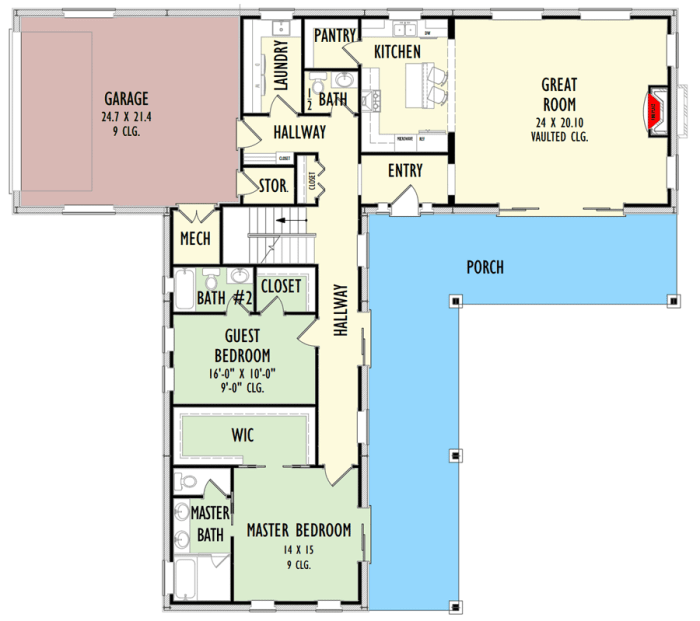 House plans l shaped design