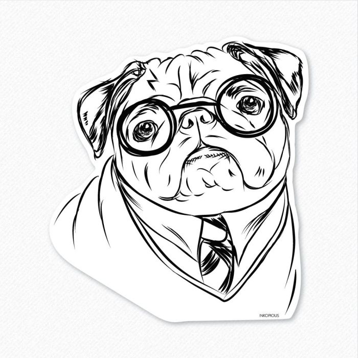 Coloring pages pugs