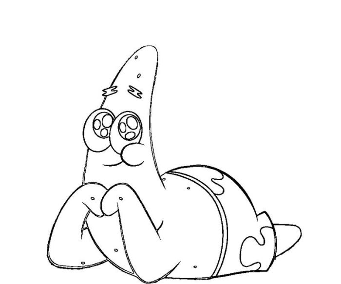 Patrick starfish coloring pages