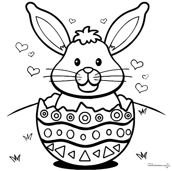 Cute easter coloring pages for kids