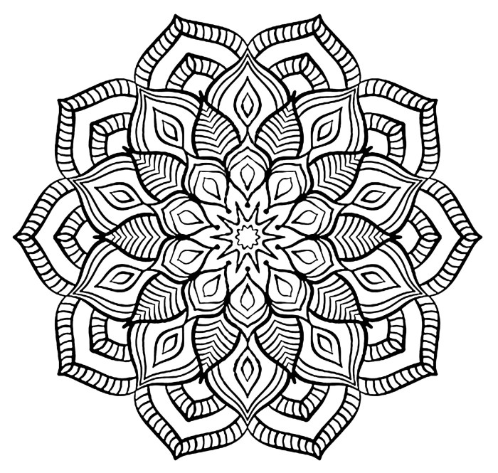 Mandala flower coloring pages