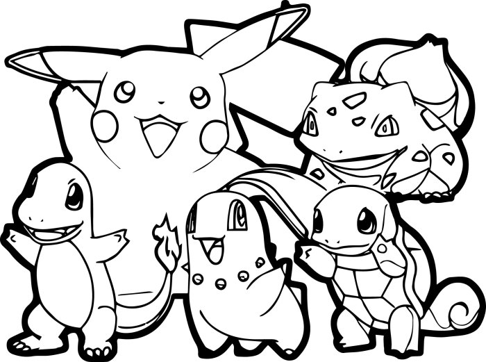 Pokemon coloring pages for kids