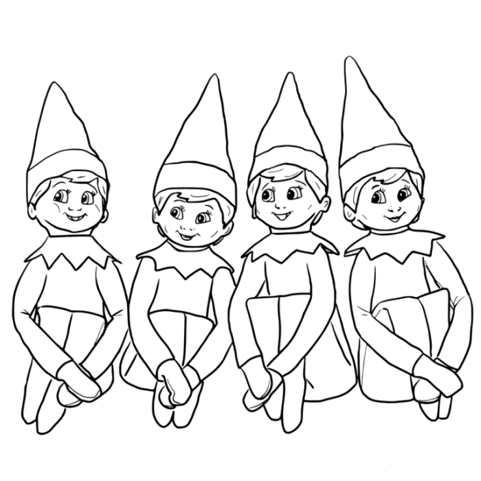 Elf coloring pages to print