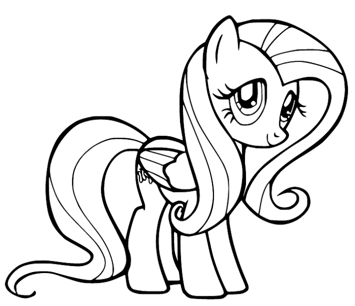 Fluttershy coloring pages