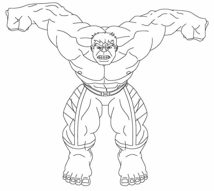 Hulk printable coloring pages