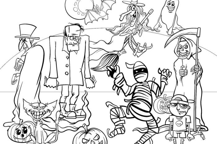 Halloween coloring for kids