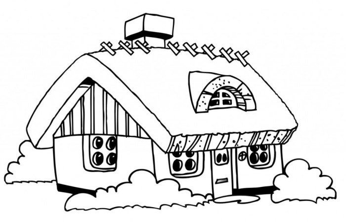 Coloring pages of houses