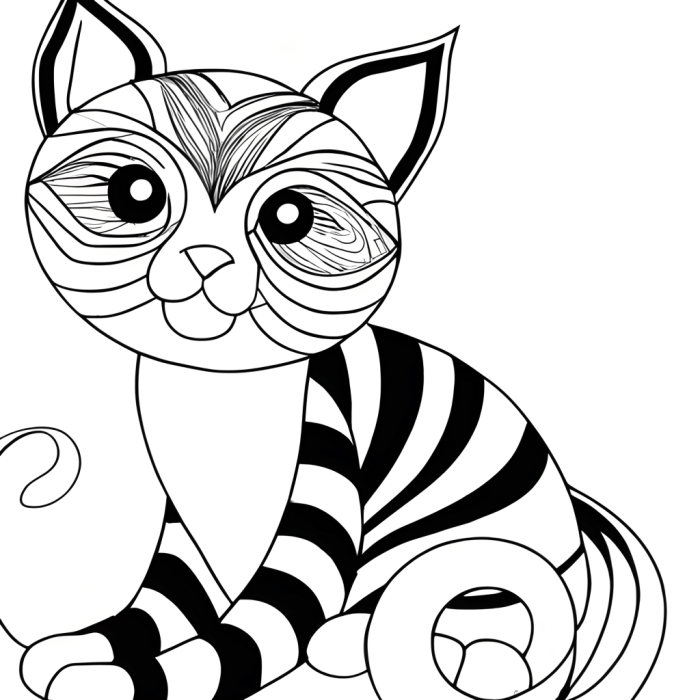 Coloring pages kitty cat