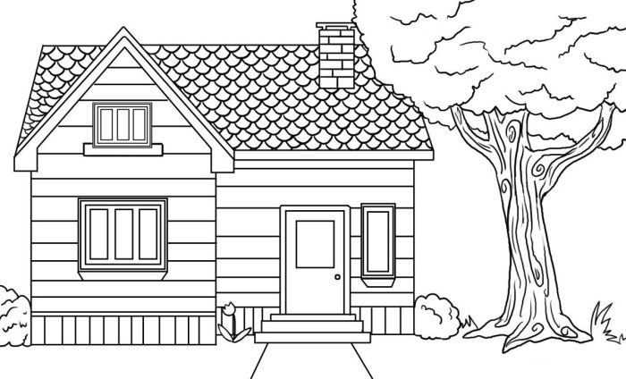 Printable house coloring pages