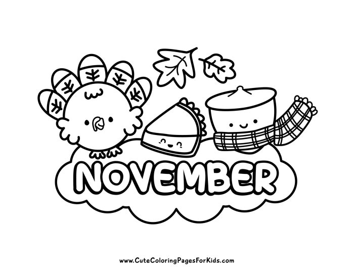 November coloring pages for kids