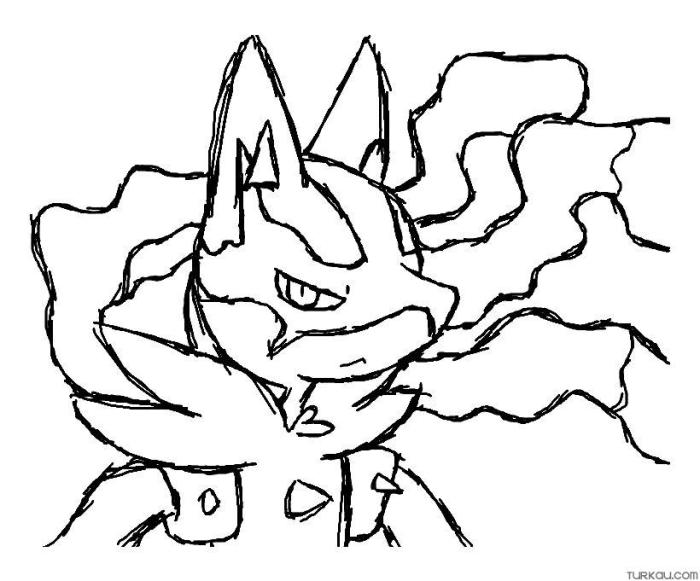 Lucario coloring page