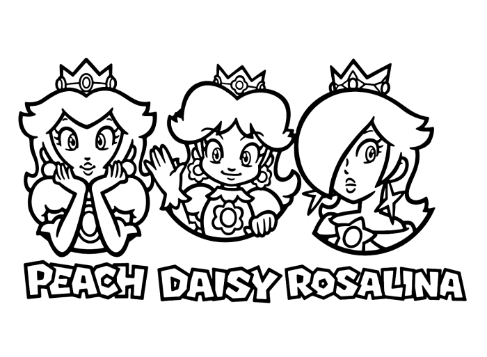 Coloring pages of princess peach