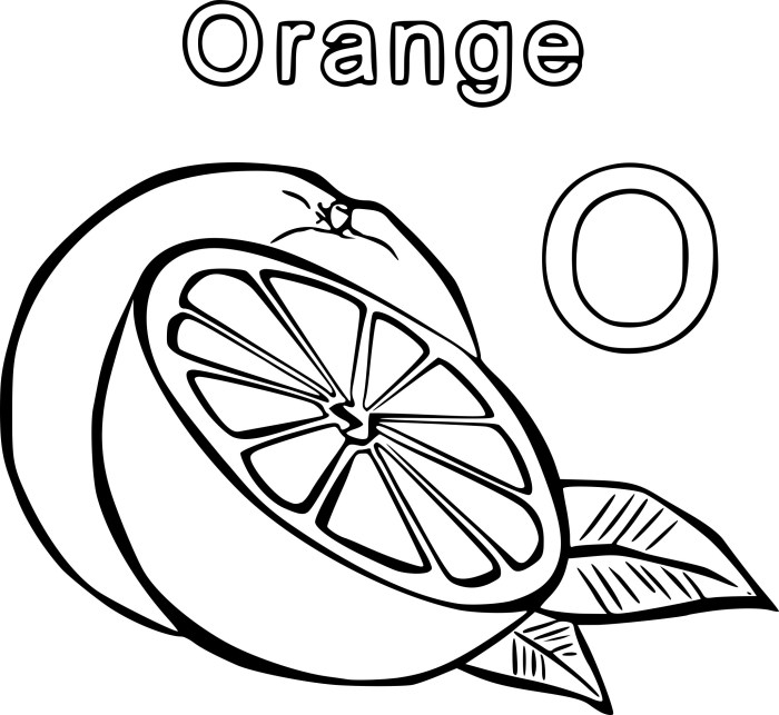 Orange coloring pages