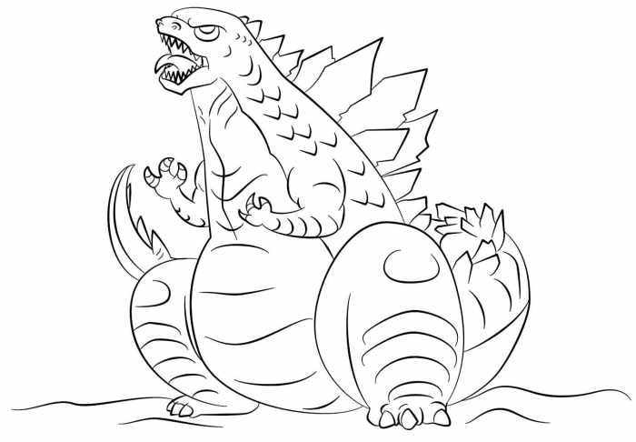 Coloring pages godzilla