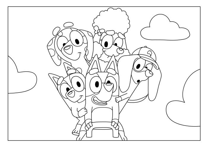 Print bluey coloring pages