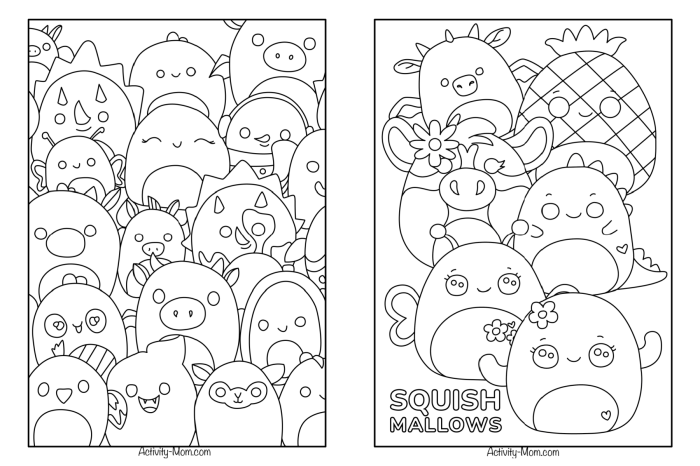 Squishmallow coloring pages printable