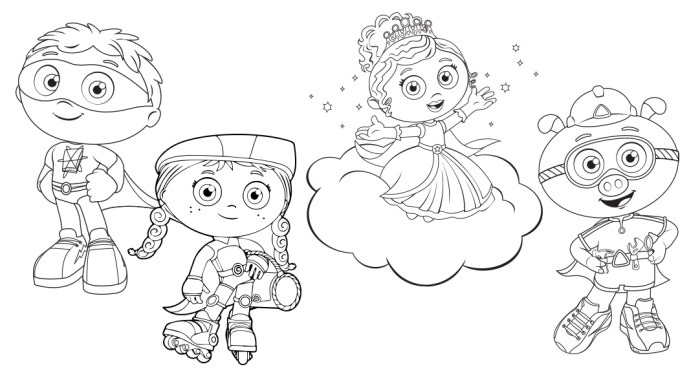 Super why coloring pages