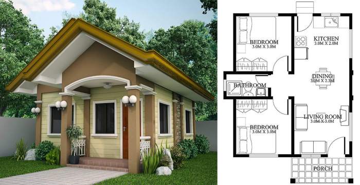 Design for two bedroom house