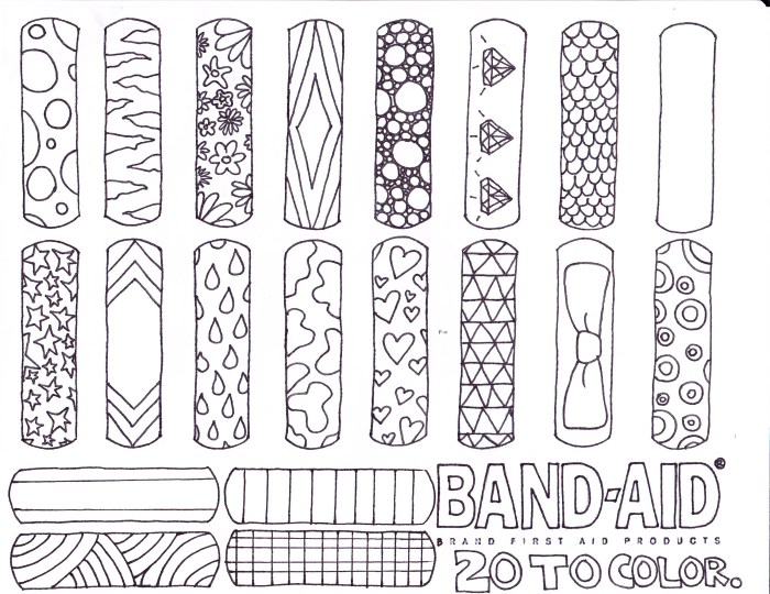 Band aid kid coloring pages