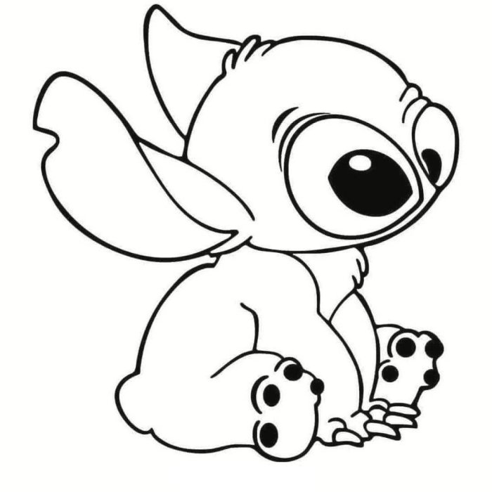 Kawaii stitch coloring pages