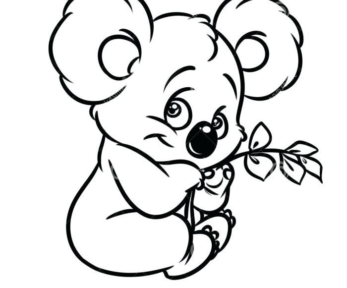 Coloring pages of koalas