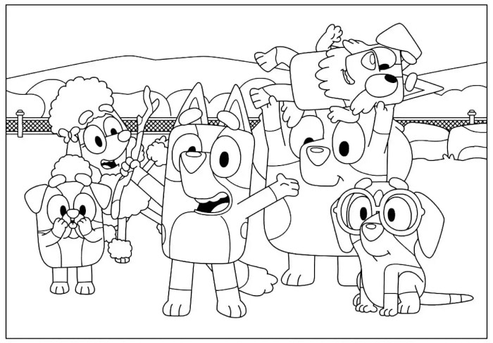 Print bluey coloring pages