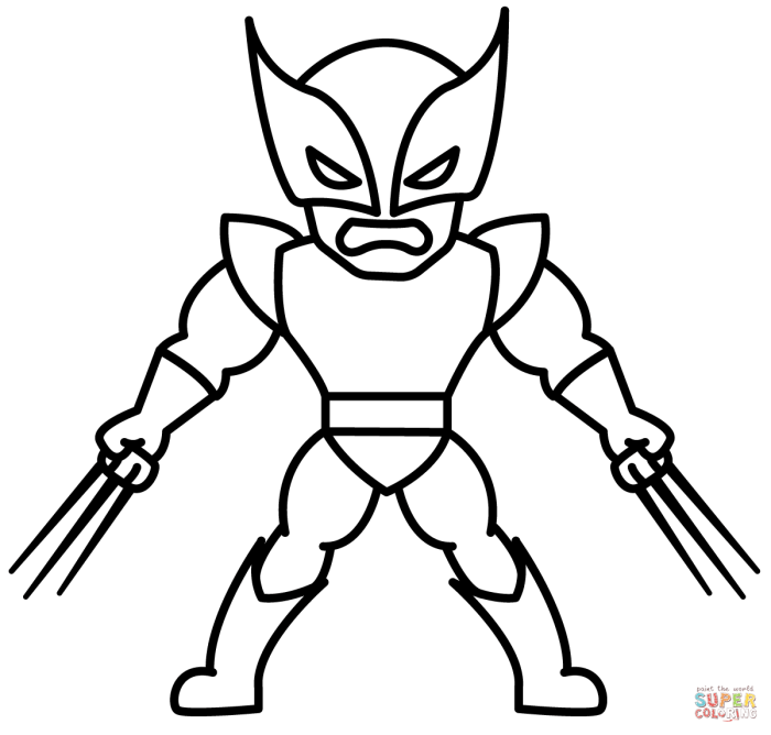 Coloring pages of wolverine