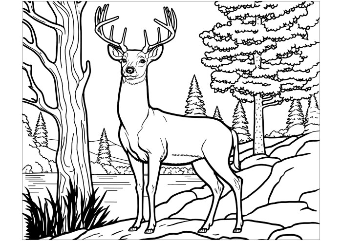 Coloring pages deer