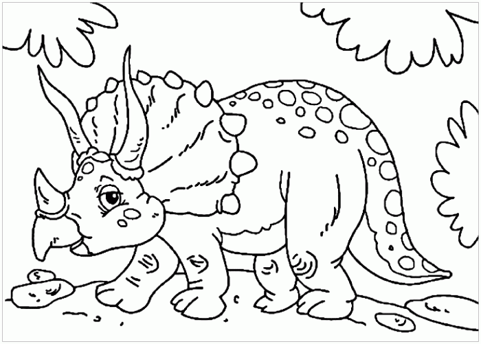 Coloring pages kids trex dinosaurs comments