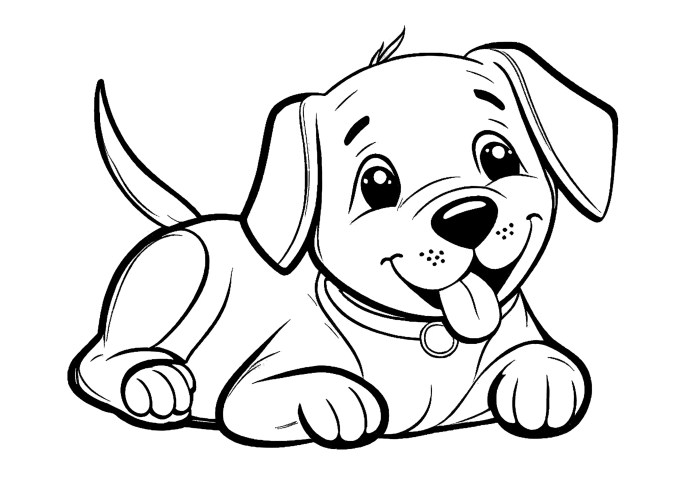 Doggy coloring page