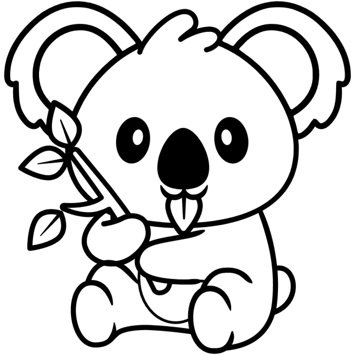 Coloring pages of koalas