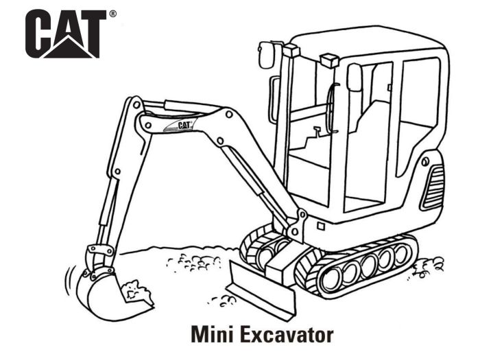 Excavator coloring pages