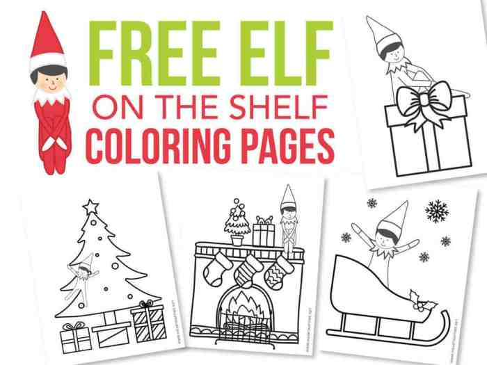 Elf coloring pages to print