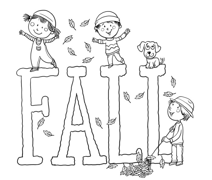 Fall coloring pages for kids free