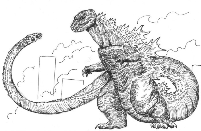 Shin godzilla coloring page