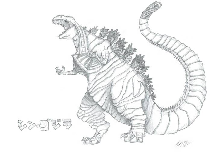 Shin godzilla coloring page