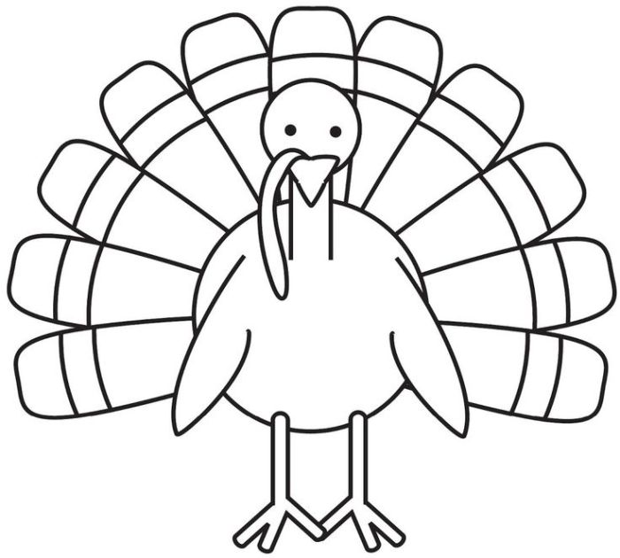 Printable turkey coloring page