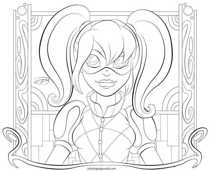 Harley quinn coloring page