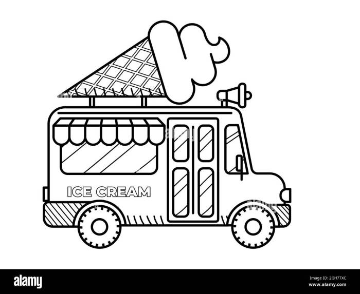 Ice cream truck coloring page