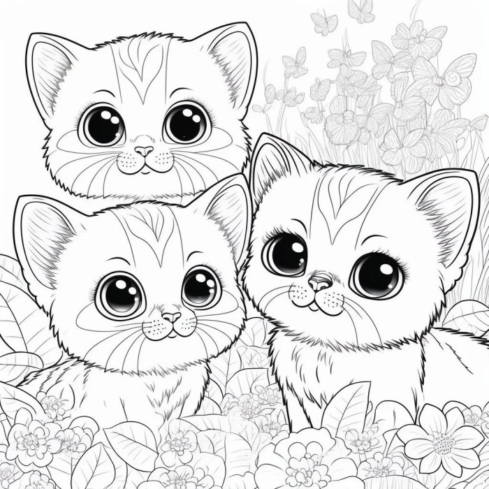 Printable cats coloring pages