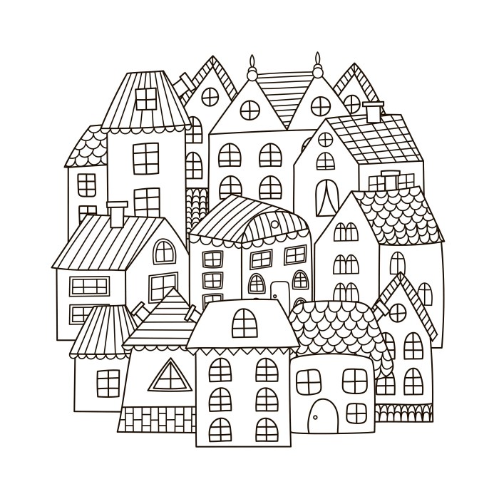 Coloring pages printable adult house book victorian houses colouring ausmalbilder kids adults mandalas sheets print homes books choose board drawing