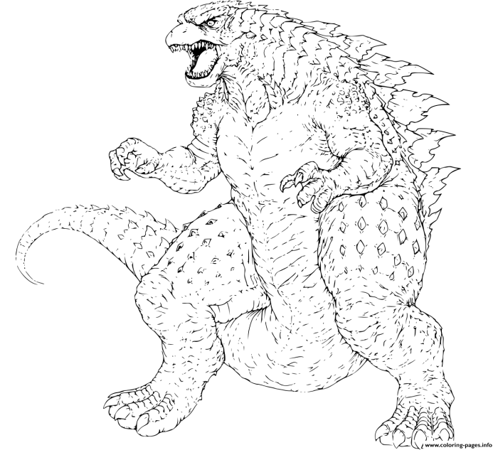 Shin godzilla coloring page