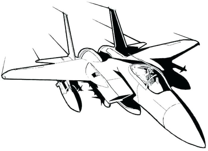 Fighter jet coloring pages