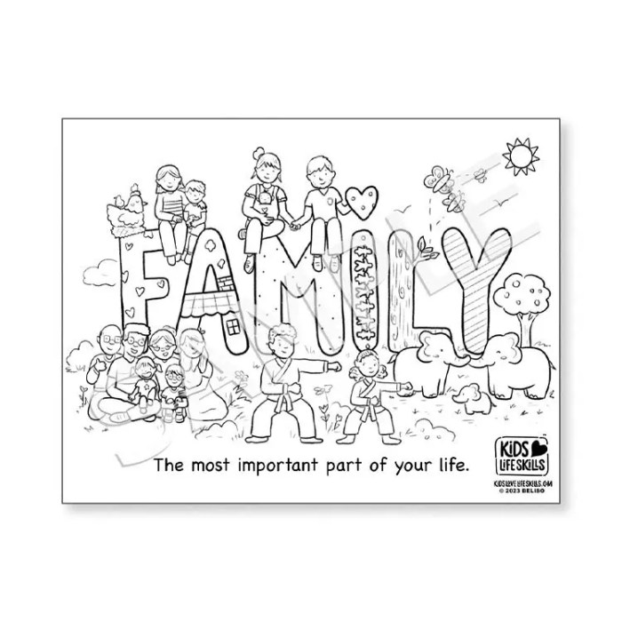 Coloring pages family