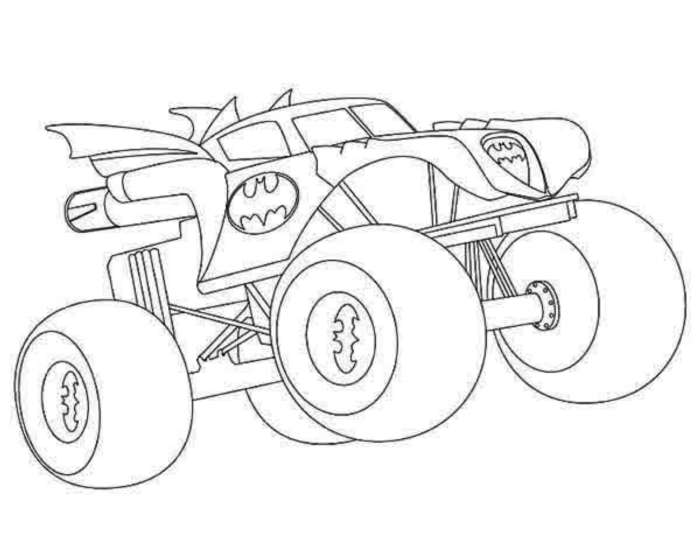 Free coloring pages monster trucks