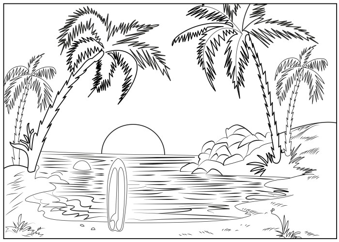 Scenic coloring pages