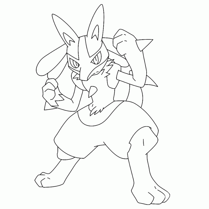 Lucario coloring page